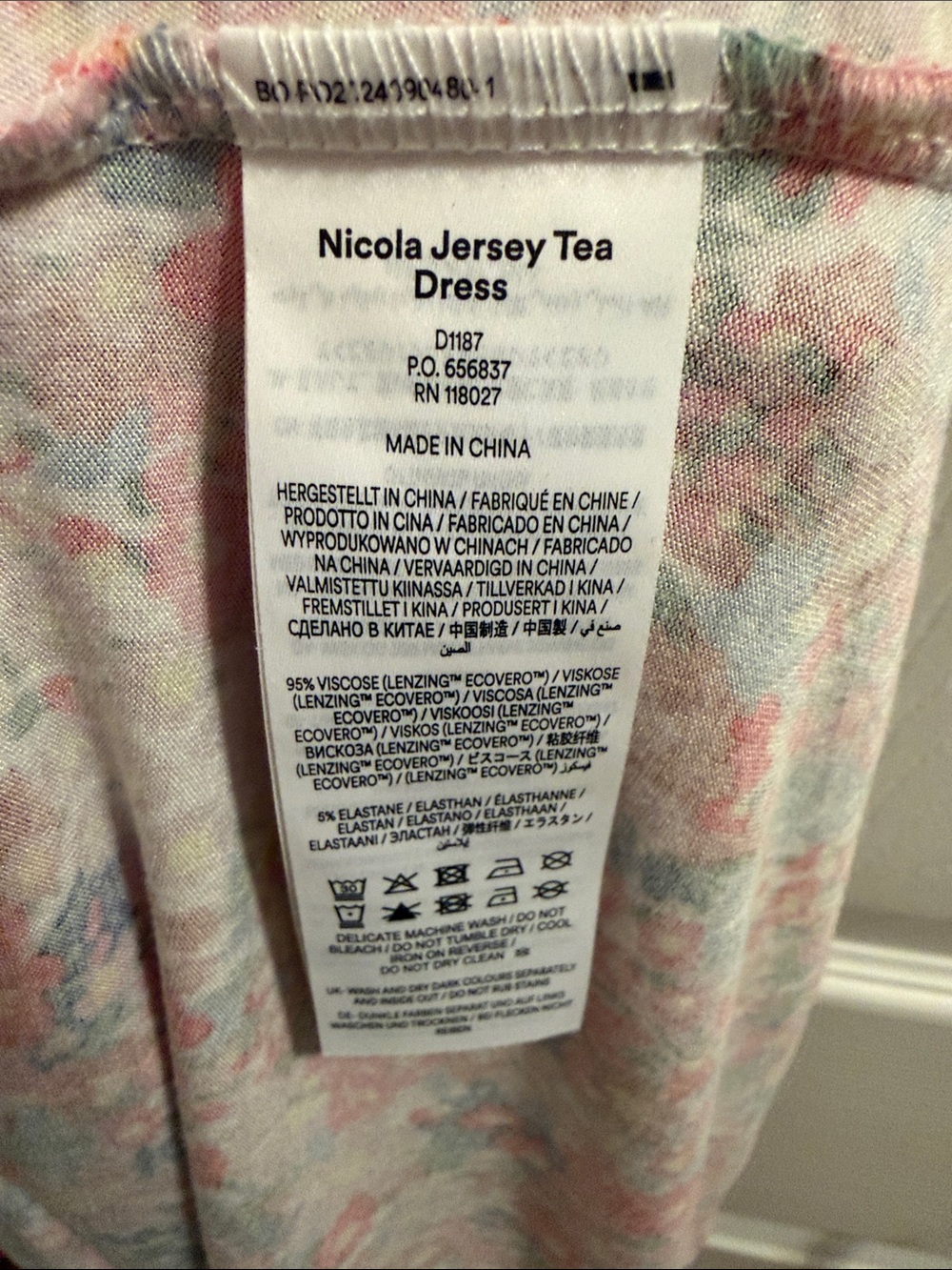 Boden Nicola Jersey Tea Dress Floral - Picture 6 of 8